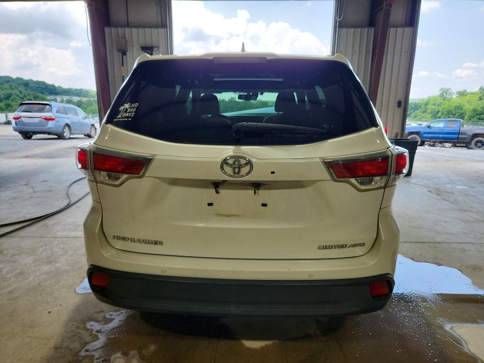 2016 Toyota Highlander VIN 5TDDKRFH3GS253804 COPART salvage auction — FRONT END, PA - CERTIFICATE OF SALVAGE, sold $5,800 on 2026-07-10 (photo 6)
