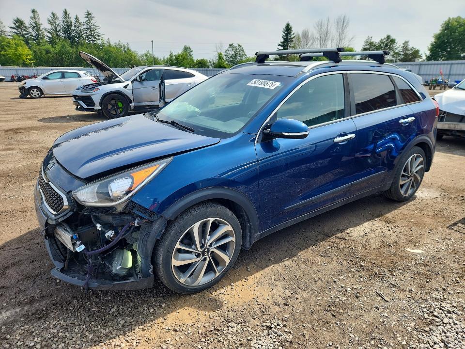 2018 Kia Niro VIN KNDCE3LC2J5178406 COPART salvage auction — FRONT END, ON - PERMIT NO BRAND - UNFIT, sold $3,000 on 2026-07-14 (photo 1)