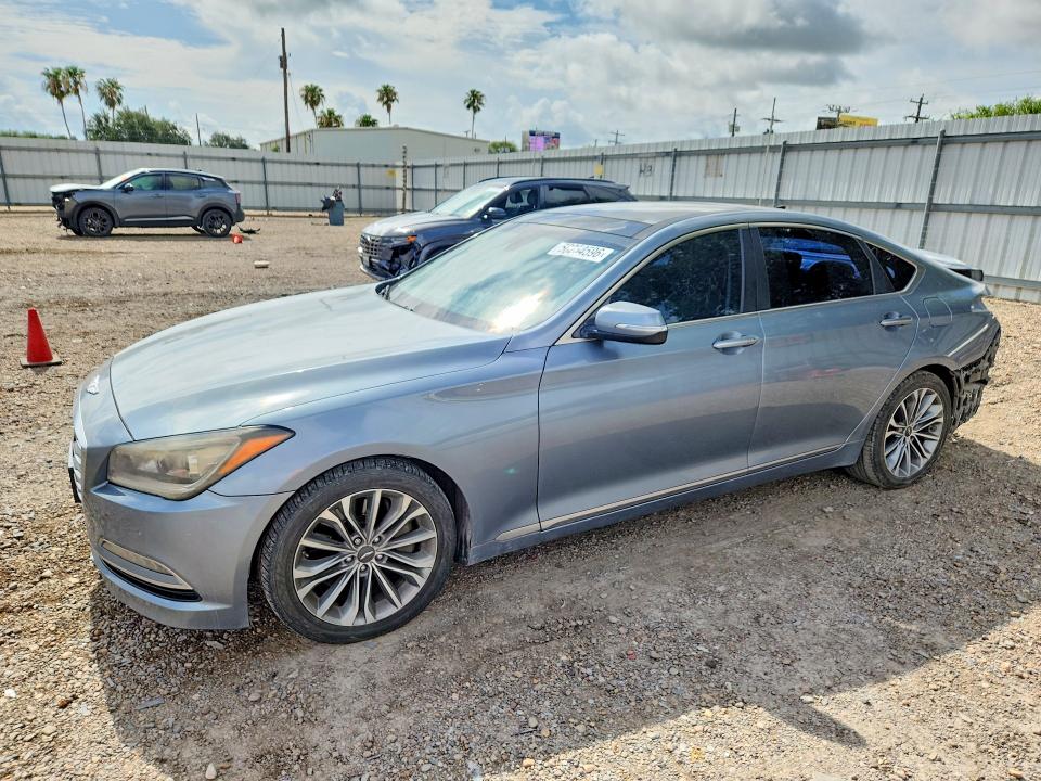 2017 Genesis G80 VIN KMHGN4JE7HU206420 COPART salvage auction — REAR END, Tx - Salvage Vehicle Title, sold $2,000 on 2026-07-15 (photo 1)