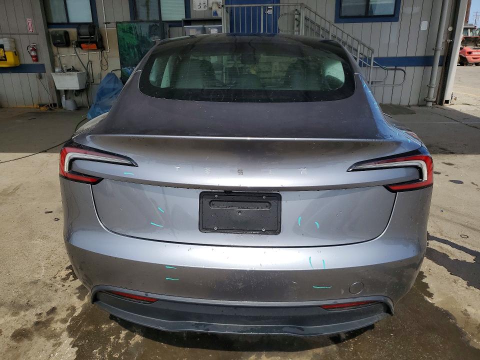2025 Tesla Model 3 VIN 5YJ3E1EA8SF068993 COPART salvage auction — FRONT END, Ca - Salvage Certificate, sold $12,200 on 2026-07-27 (photo 6)