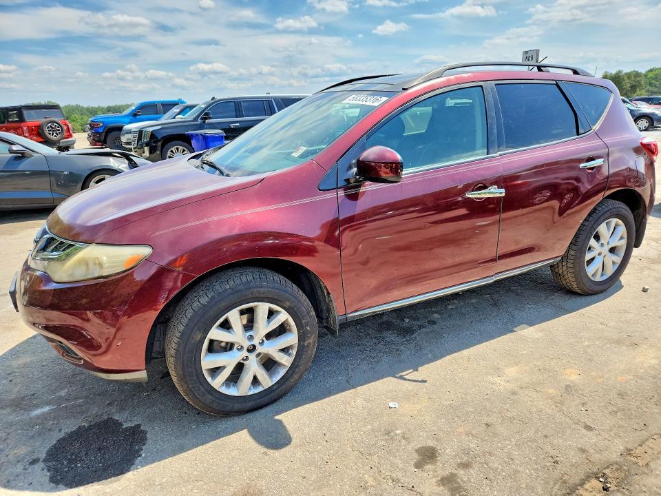 2012 Nissan Murano VIN JN8AZ1MW4CW201131 — COPART salvage auction photo