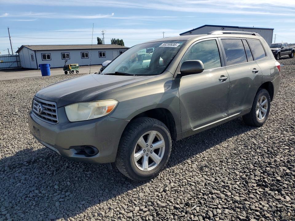 2009 Toyota Highlander VIN JTEDS41A392092678 COPART salvage auction — FRONT END, Wa - Bill Of Sale, sold $950 on 2026-07-08 (photo 1)