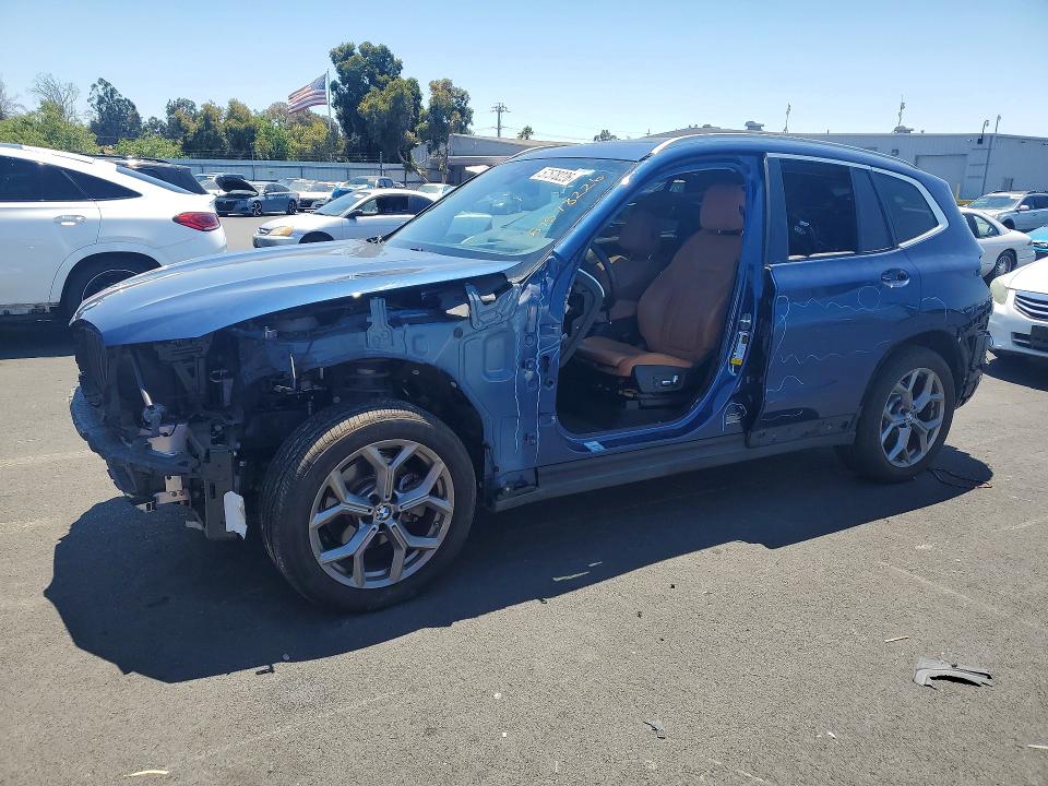 2021 BMW X3 VIN 5UXTY3C00M9G33460 COPART salvage auction — FRONT END, Ca - Salvage Certificate, sold $9,700 on 2026-07-20 (photo 1)