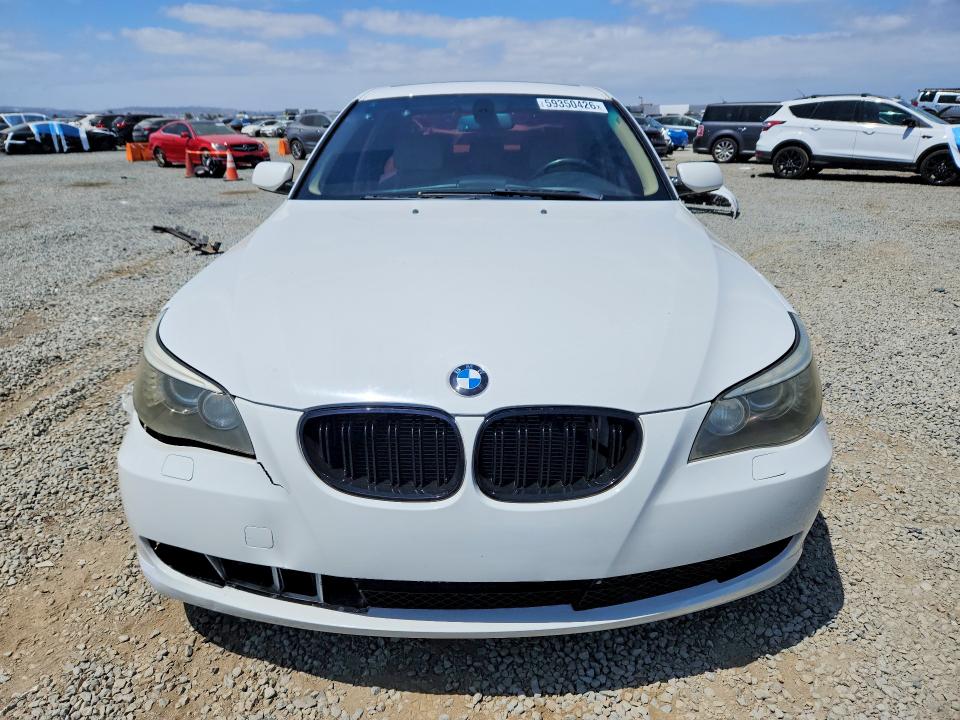 2008 BMW 5er VIN WBANU53548CT11940 COPART salvage auction — FRONT END, Ca - Salvage Certificate, sold $125 on 2026-07-21 (photo 5)