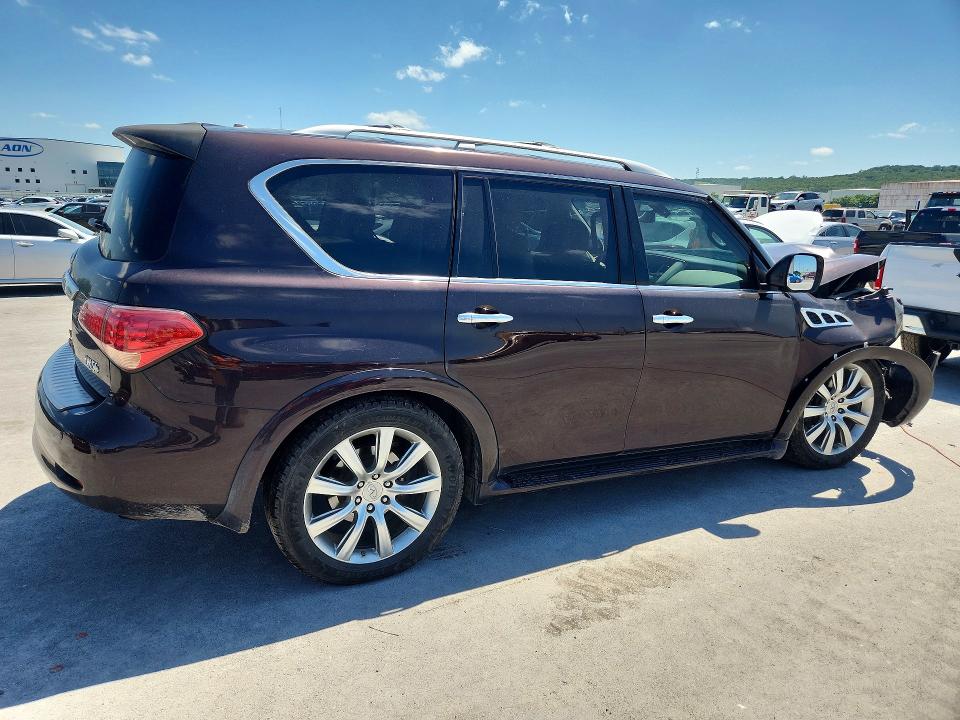 2012 Infiniti Qx56 VIN JN8AZ2NC3C9316540 COPART salvage auction — FRONT END, Ok - Cert Of Title-Salvage, sold $875 on 2026-07-15 (photo 3)