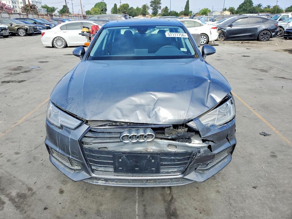 2019 Audi A4 VIN WAUGMAF44KA109820 COPART salvage auction — FRONT END, Ca - Salvage Certificate, sold $5,800 on 2026-07-29 (photo 5)