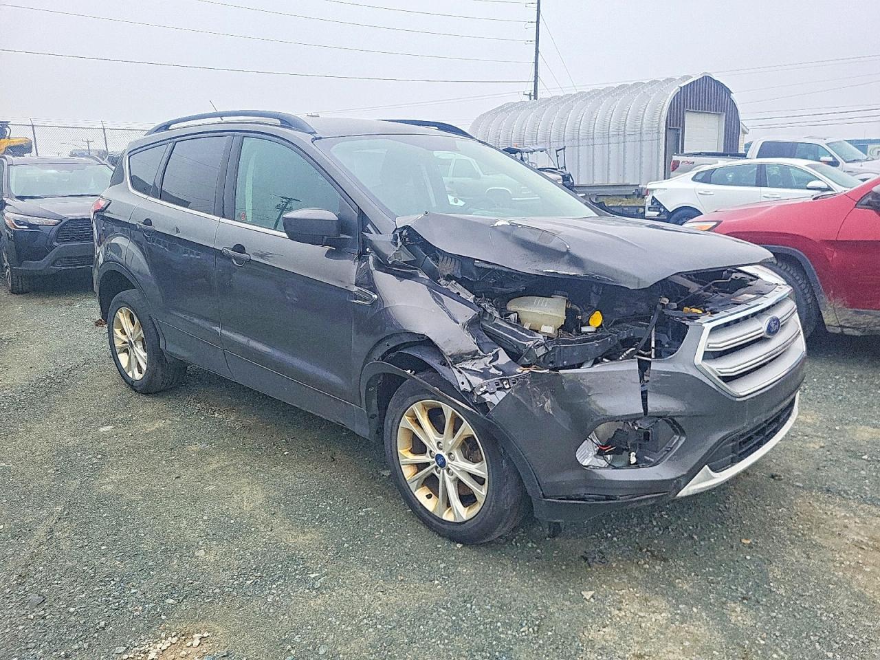 2018 Ford Escape VIN 1FMCU9GD6JUC97022 COPART salvage auction — Front End, St - Salvage Title, sold $275 on 2026-07-09 (photo 4)