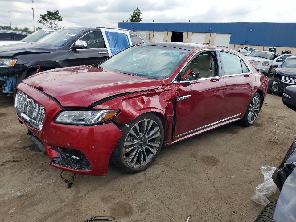 2017 Lincoln Continental VIN 1LN6L9TK3H5617504 COPART salvage auction — FRONT END, Mi - Certificate Of Title, sold $2,100 on 2026-07-31 (photo 1)
