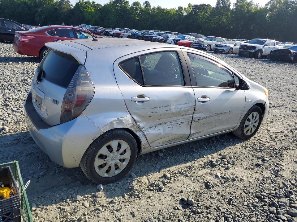 2012 Toyota Prius VIN JTDKDTB39C1512232 COPART salvage auction — SIDE, Nc - Salvage Certificate Of Title, sold $1,350 on 2026-07-15 (photo 3)
