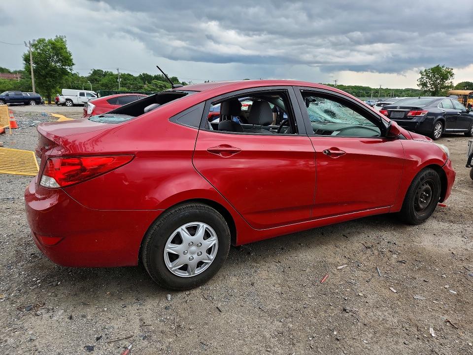 2014 Hyundai Accent VIN KMHCT4AE0EU674067 COPART salvage auction — VANDALISM, Salvage Title, sold $125 on 2026-07-21 (photo 3)