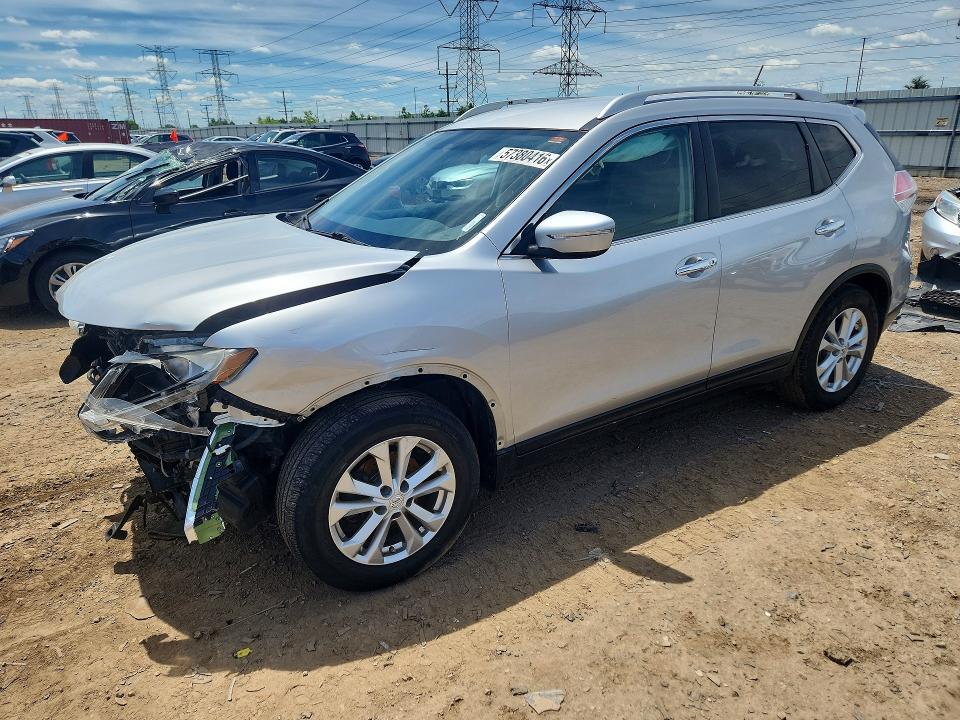 2015 Nissan Rogue VIN KNMAT2MV8FP538782 COPART salvage auction — FRONT END, Il - Salvage Certificate, sold $675 on 2026-07-30 (photo 1)