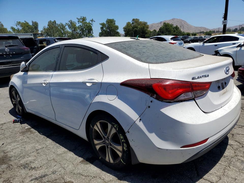 2015 Hyundai Elantra VIN KMHDH4AH0FU372716 COPART salvage auction — MECHANICAL, Ca - Dis/Dlr/Exp Only Clean Title, sold $525 on 2026-07-16 (photo 2)