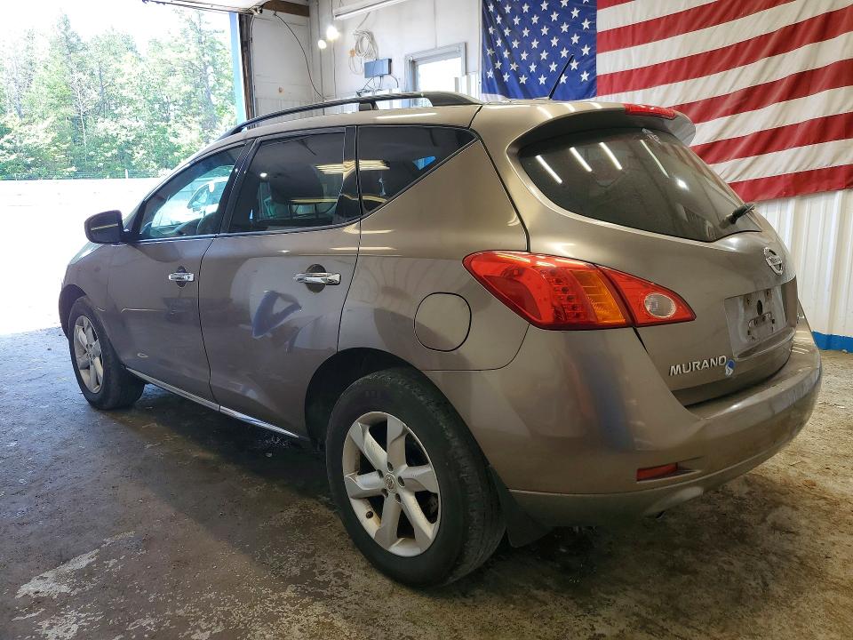 2009 Nissan Murano VIN JN8AZ18W69W133949 COPART salvage auction — REAR END, ME - CERT OF TITLE-SALVAGE COLLISIO, sold $90 on 2026-07-23 (photo 2)