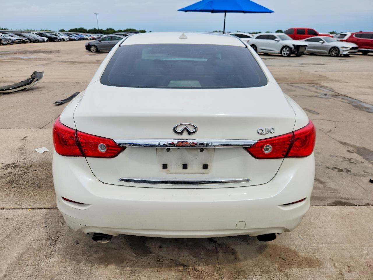 2017 Infiniti Q50 VIN JN1EV7AP2HM739518 COPART salvage auction — Front End, TX - SALVAGE VEHICLE TITLE, sold $1,000 on 2026-07-09 (photo 6)