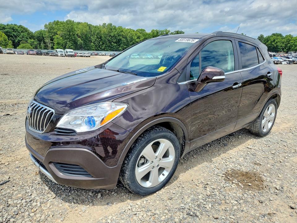 2015 Buick Encore VIN KL4CJASB8FB254593 COPART salvage auction — HAIL, AR - CERT OF TITLE-SALVAGE, sold $2,750 on 2026-07-13 (photo 1)