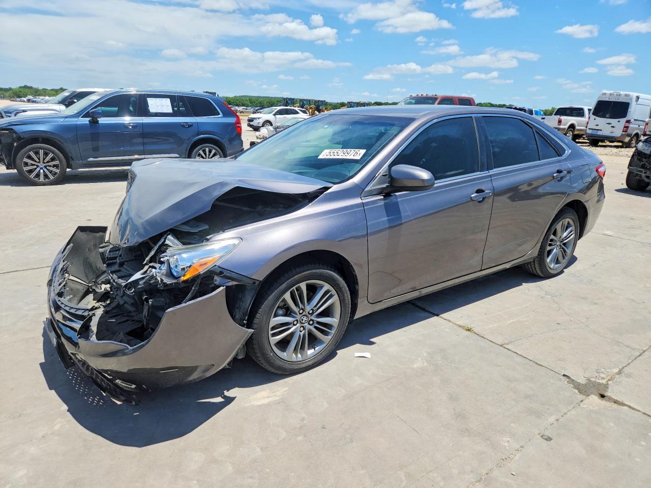 2017 Toyota Camry VIN 4T1BF1FK9HU313554 COPART salvage auction — Front End, TX - SALVAGE VEHICLE TITLE, sold $1,350 on 2026-07-09 (photo 1)