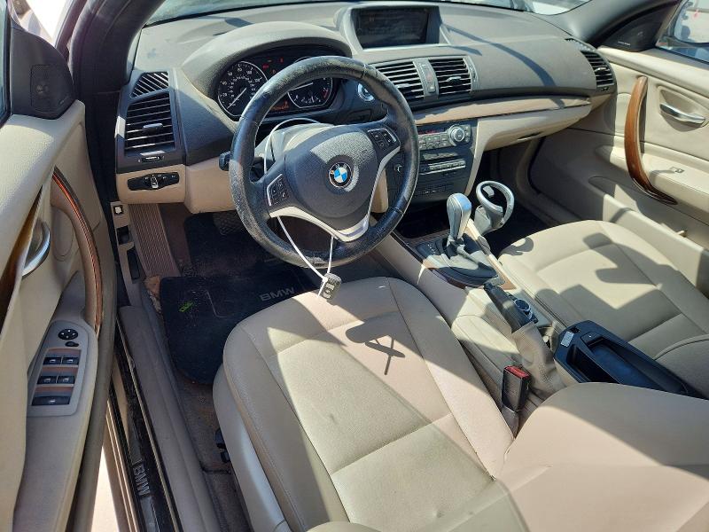 2012 BMW 1er VIN WBAUL7C56CVM83426 COPART salvage auction — REAR END, TX - SALVAGE VEHICLE TITLE, sold $600 on 2026-07-13 (photo 8)