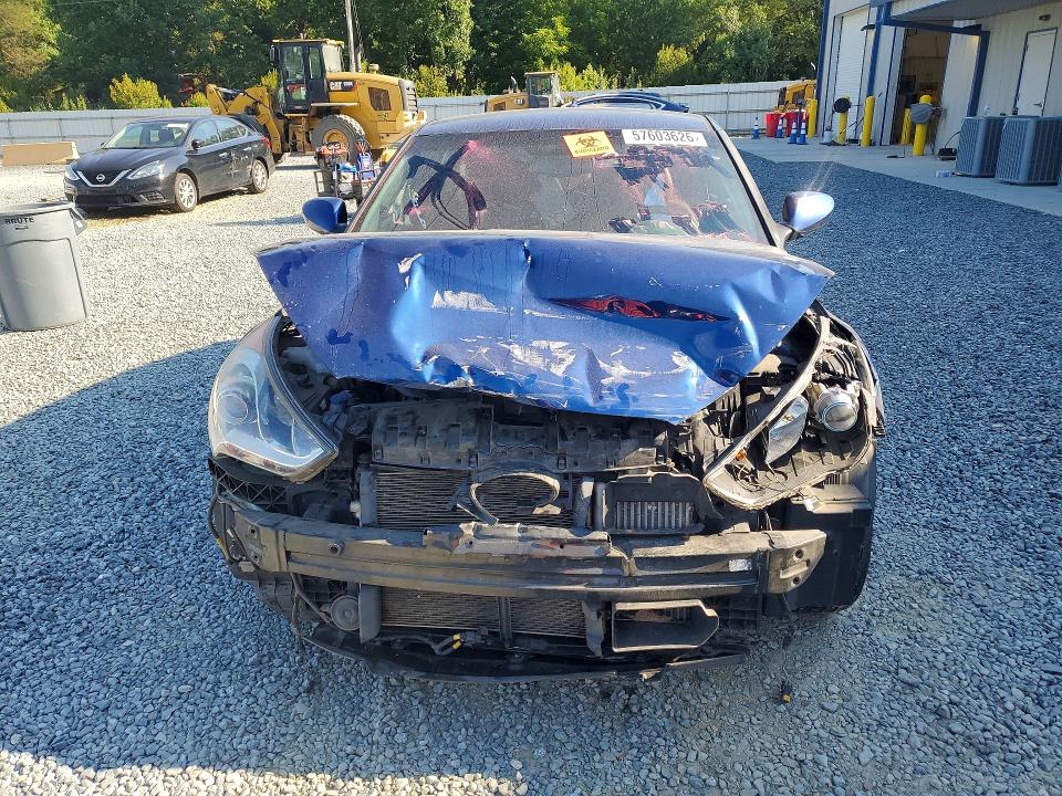 2016 Hyundai Veloster VIN KMHTC6AE5GU282846 COPART salvage auction — FRONT END, Nc - Salvage Certificate Of Title, sold $175 on 2026-07-23 (photo 5)