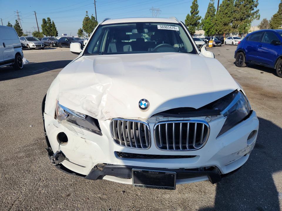 2014 BMW X3 VIN 5UXWX9C57E0D17381 COPART salvage auction — FRONT END, Ca - Salvage Certificate, sold $650 on 2026-07-09 (photo 5)