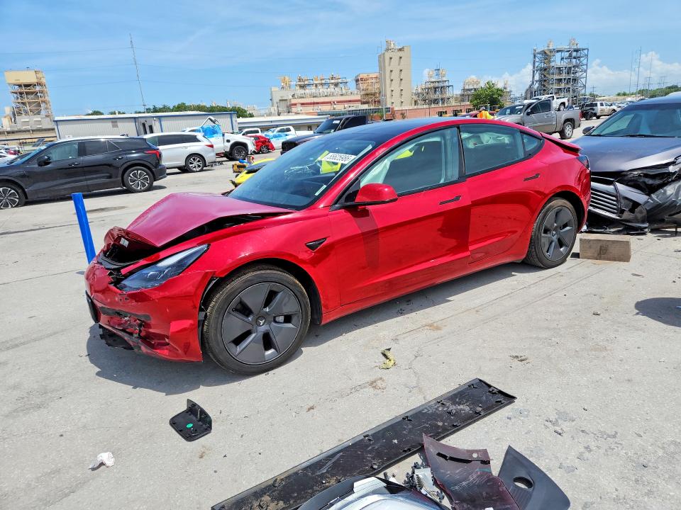 2022 Tesla Model 3 VIN 5YJ3E1EA3NF103170 COPART salvage auction — REAR END, La - Cert Of Title-Salvage, sold $1,800 on 2026-07-08 (photo 1)