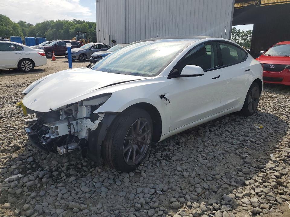 2023 Tesla Model 3 VIN 5YJ3E1EA7PF478983 COPART salvage auction — FRONT END, Nj - Cert Of Title-Salvage, sold $7,700 on 2026-07-22 (photo 1)