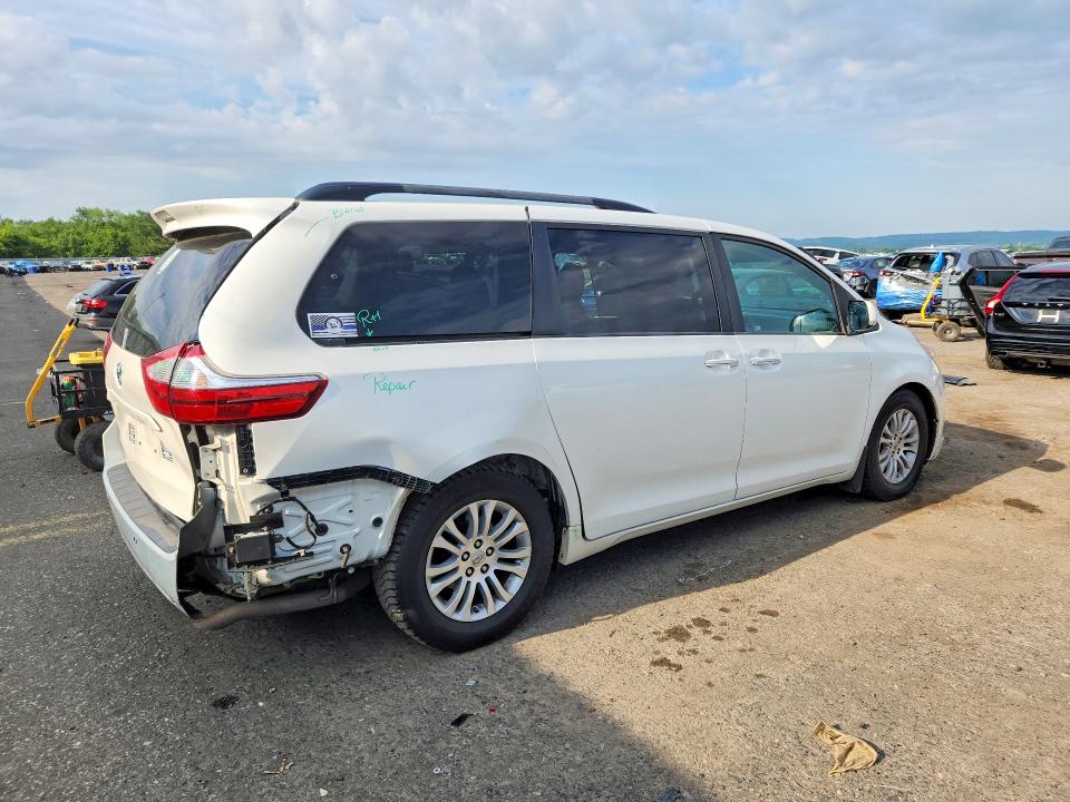 2016 Toyota Sienna VIN 5TDYK3DC8GS736064 COPART salvage auction — REAR END, PA - CERTIFICATE OF SALVAGE, sold $175 on 2026-07-31 (photo 3)