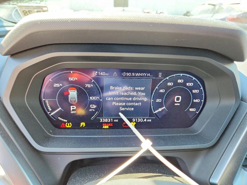 2023 Audi Q4 e-tron VIN WA1ACBFZ2PP050004 COPART salvage auction — FRONT END, Nj - Cert Of Title-Salvage, sold $10,500 on 2026-08-03 (photo 9)
