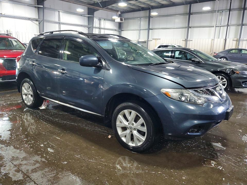 2014 Nissan Murano VIN JN8AZ1MW7EW501569 COPART salvage auction — HAIL, Mn - Cert Of Title-Prior Salvage, sold $250 on 2026-07-28 (photo 4)