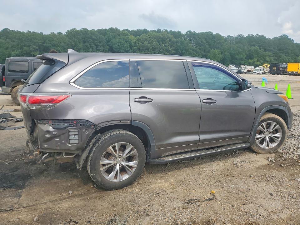 2015 Toyota Highlander VIN 5TDZKRFH7FS090868 COPART salvage auction — FRONT END, Ms - Cert Of Title-Salvaged, sold $4,000 on 2026-07-31 (photo 3)
