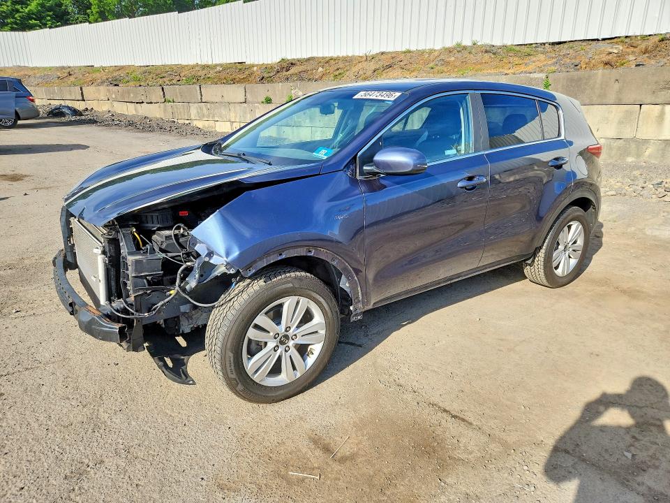 2019 Kia Sportage VIN KNDPMCAC2K7583937 COPART salvage auction — FRONT END, Nj - Cert Of Title-Salvage, sold $1,800 on 2026-07-30 (photo 1)