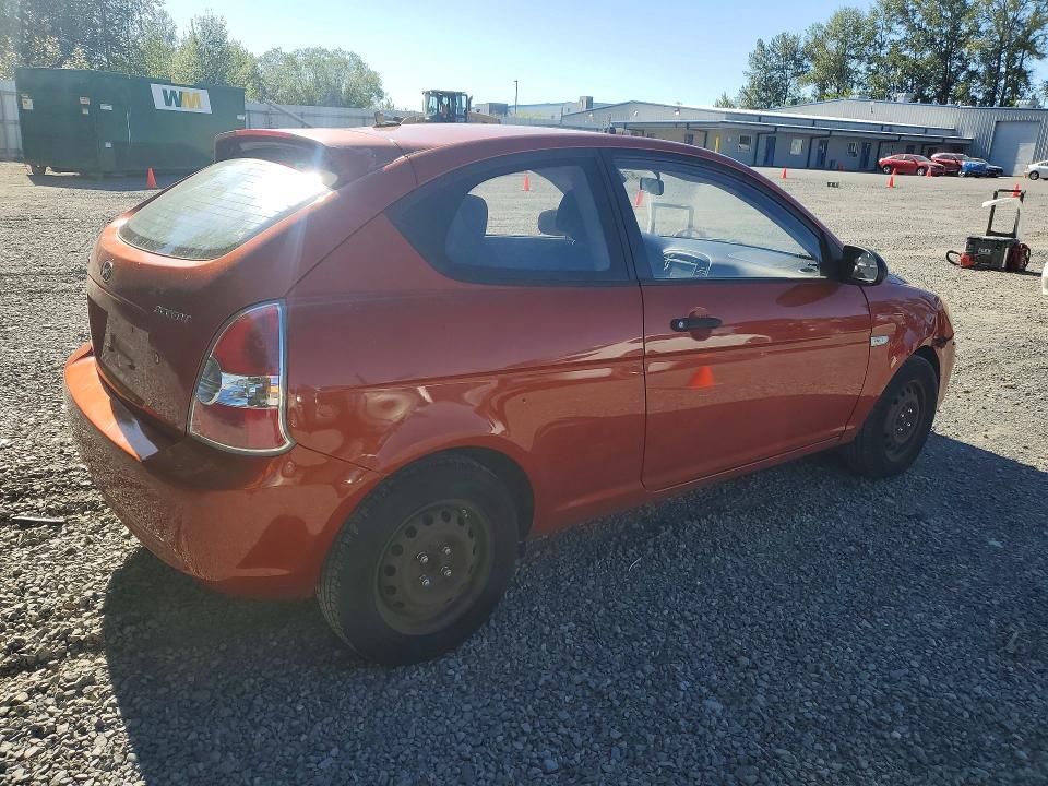2008 Hyundai Accent VIN KMHCM36C38U086604 COPART salvage auction — FRONT END, WA - VEHICLE CERT OF OWNERSHIP-TITL, sold $275 on 2026-07-27 (photo 3)