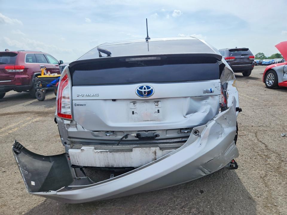 2014 Toyota Prius VIN JTDKN3DU7E1751428 COPART salvage auction — REAR END, PA - CERTIFICATE OF SALVAGE, sold $2,000 on 2026-07-31 (photo 6)