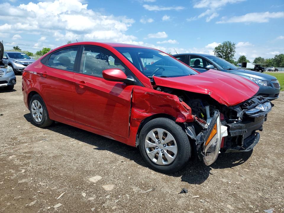 2016 Hyundai Accent VIN KMHCT4AE9GU058550 COPART salvage auction — FRONT END, Oh - Cert Of Title-Salvage, sold $450 on 2026-07-09 (photo 4)