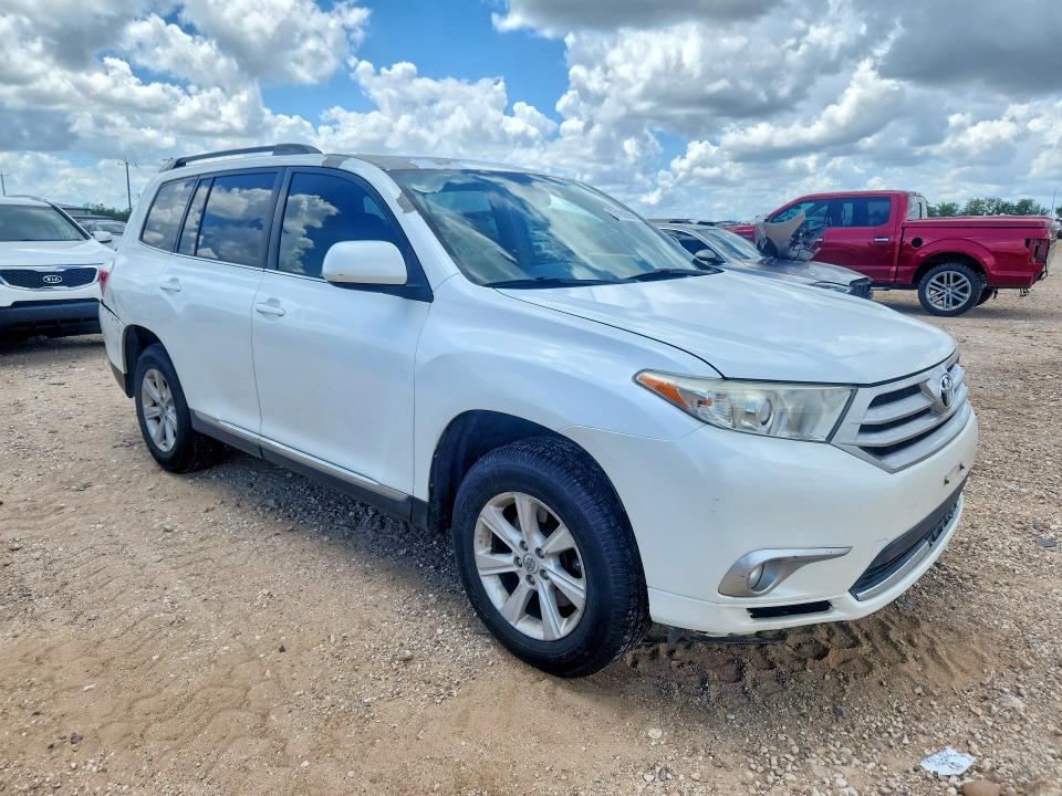 2012 Toyota Highlander VIN 5TDZK3EH2CS050529 COPART salvage auction — FRONT END, Tx - Certificate Of Title (P), sold $6,100 on 2026-07-30 (photo 4)
