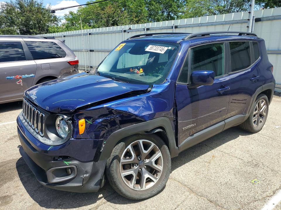 2017 Jeep Renegade VIN ZACCJBBB9HPF56415 COPART salvage auction — FRONT END, Oh - Cert Of Title-Salvage, sold $100 on 2026-07-24 (photo 1)