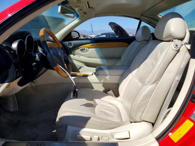 2002 Lexus Sc VIN JTHFN48Y020008601 COPART salvage auction — FRONT END, Ca - Salvage Certificate, sold $1,050 on 2026-07-20 (photo 7)
