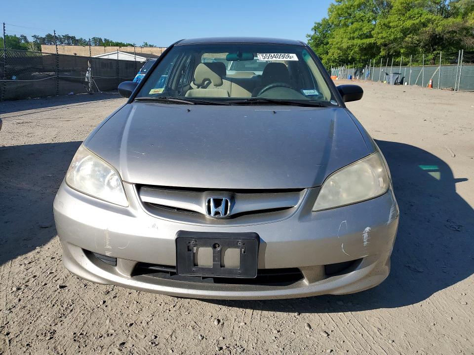 2004 Honda Civic VIN JHMES16504S002395 COPART salvage auction — SIDE, MD - CERT OF SALVAGE < 75% DAMAGE, sold $300 on 2026-07-14 (photo 5)