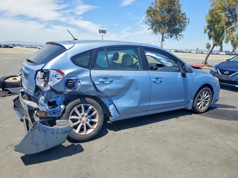 2012 Subaru Impreza VIN JF1GPAC64CH218616 COPART salvage auction — SIDE, CA - SALVAGE CERTIFICATE, sold $175 on 2026-07-13 (photo 3)