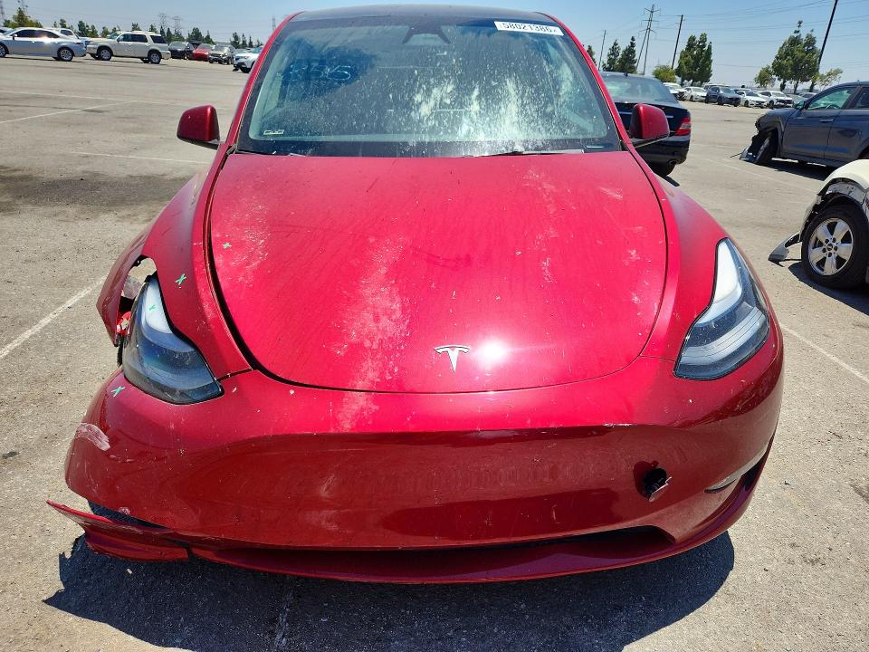 2024 Tesla Model y VIN 7SAYGAEE5RF015930 COPART salvage auction — FRONT END, Ca - Salvage Certificate, sold $5,700 on 2026-07-28 (photo 5)