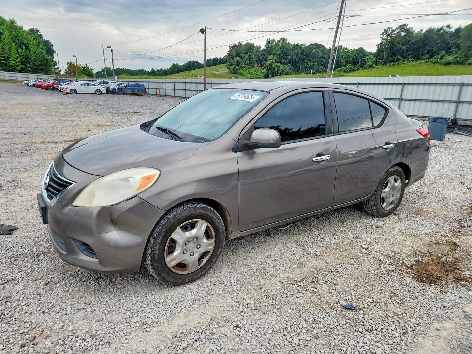 2012 Nissan Versa VIN 3N1CN7APXCL906184 COPART salvage auction — FRONT END, Ms - Certificate Of Title, sold $450 on 2026-07-02 (photo 1)