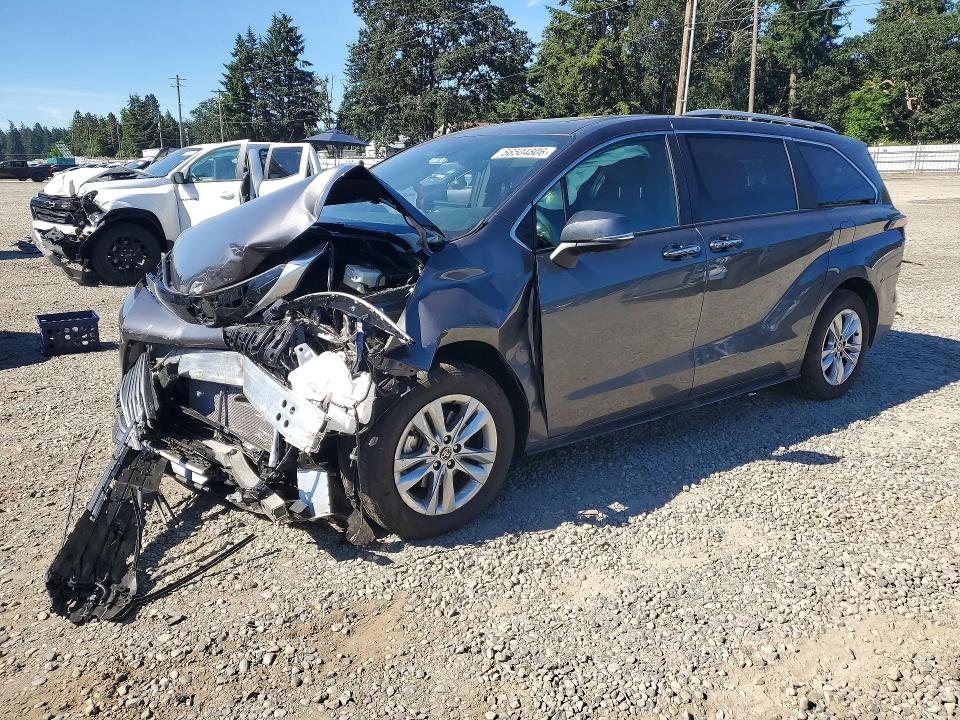 2025 Toyota VIN 5TDZSKFCXSS208479 COPART salvage auction — FRONT END, Wa - Bill Of Sale, sold $15,700 on 2026-07-10 (photo 1)