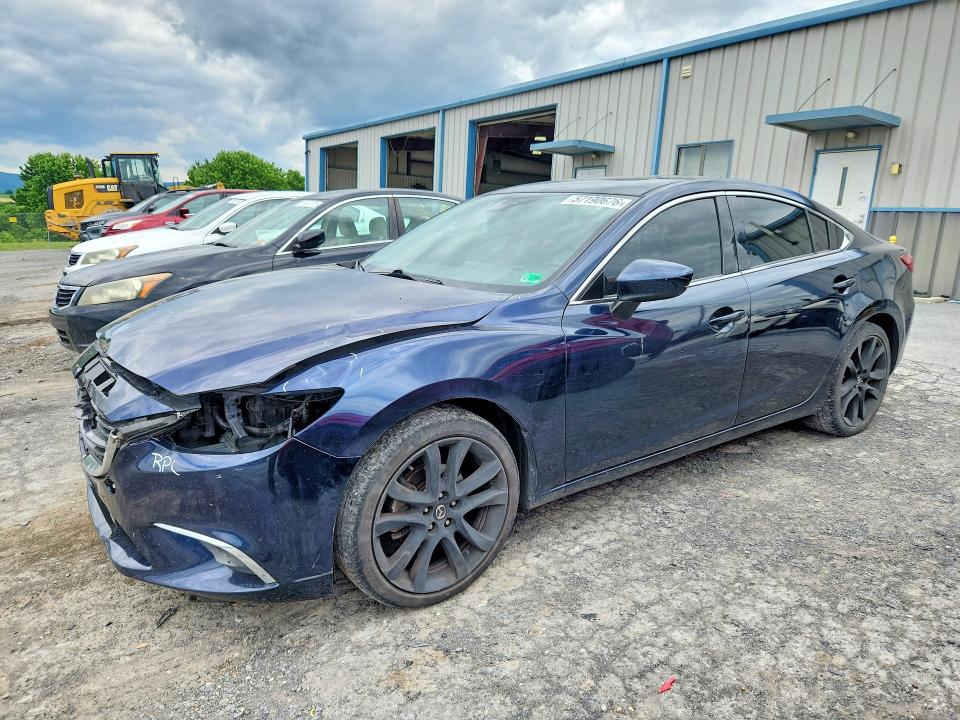 2016 Mazda 6 VIN JM1GJ1W54G1421924 COPART salvage auction — FRONT END, Pa - Certificate Of Salvage, sold $850 on 2026-07-17 (photo 1)