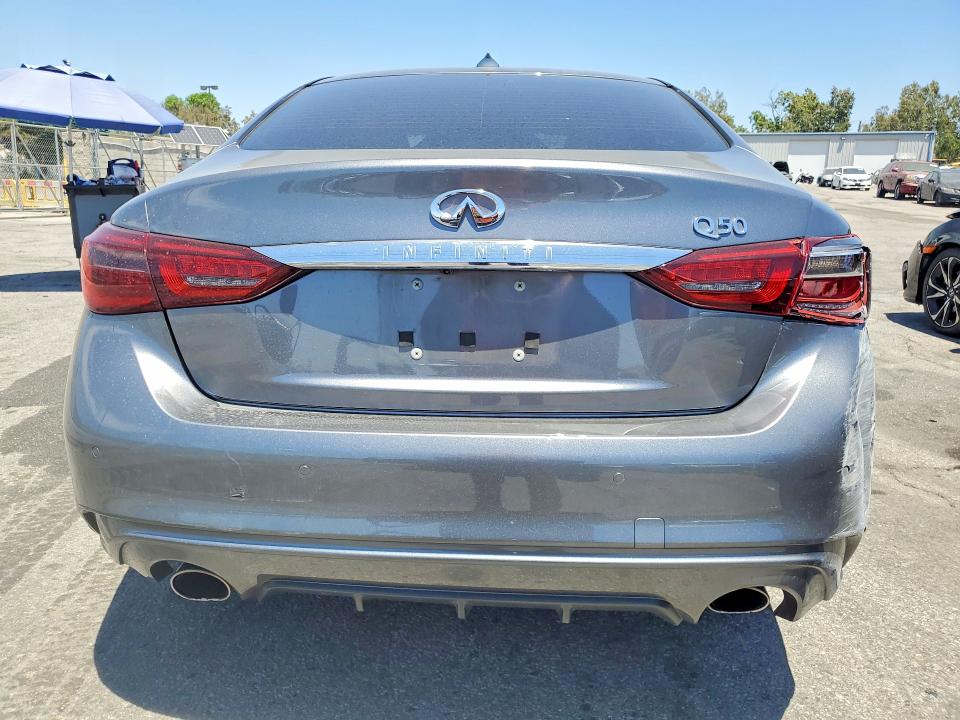 2018 Infiniti Q50 VIN JN1CV7AP8JM240753 COPART salvage auction — FRONT END, Ca - Salvage Certificate, sold $725 on 2026-07-13 (photo 6)