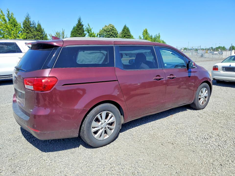 2016 Kia SEDONA VIN KNDMB5C17G6095189 COPART salvage auction — SIDE, Or - Salvage Title Certificate, sold $1,200 on 2026-07-07 (photo 3)