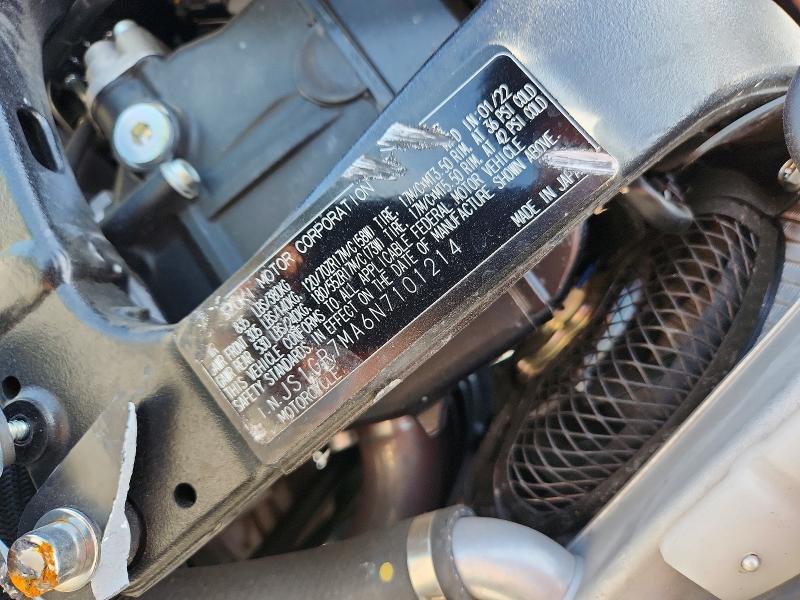 2022 Suzuki Gsx-r750 VIN JS1GR7MA6N7101214 COPART salvage auction — ALL OVER, PA - CERTIFICATE OF SALVAGE, sold $2,300 on 2026-07-16 (photo 9)