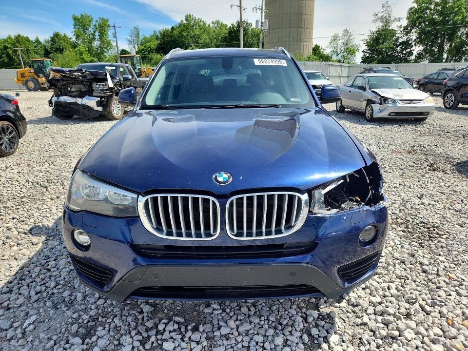 2017 BMW X3 VIN 5UXWX9C51H0D99922 COPART salvage auction — FRONT END, Mi - Certificate Of Title, sold $2,950 on 2026-07-23 (photo 5)