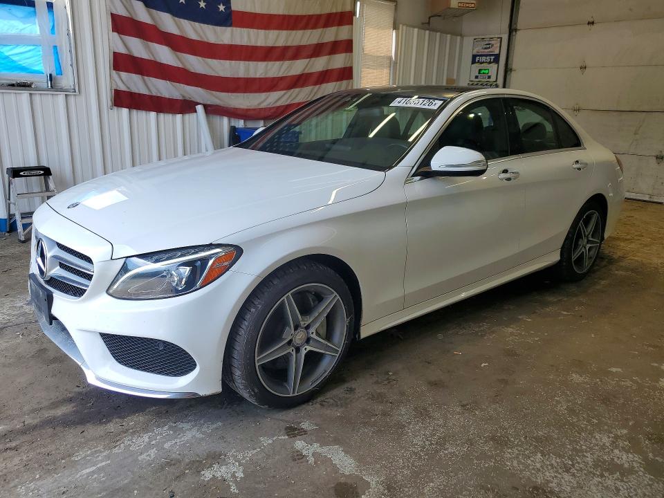 2015 Mercedes-benz C-klasse VIN 55SWF4KB8FU012937 COPART salvage auction — REAR END, Me - Cert Of Title-Salvage Collisio, sold $4,100 on 2026-07-09 (photo 1)