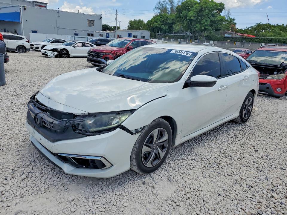 2019 Honda Civic VIN 19XFC2F69KE042766 COPART salvage auction — FRONT END, FL - CERT OF TITLE SLVG REBUILDABLE, sold $7,800 on 2026-07-31 (photo 1)
