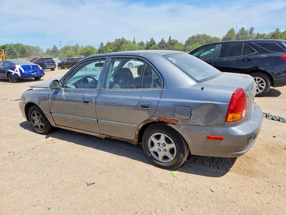 2004 Hyundai Accent VIN KMHCG45C04U572411 COPART salvage auction — FRONT END, Il - Salvage Certificate, sold $275 on 2026-07-14 (photo 2)