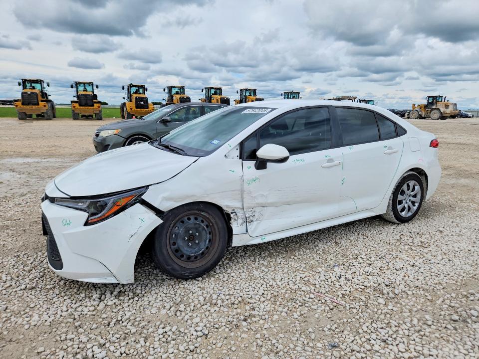 2022 Toyota Corolla VIN JTDEPMAE3N3021482 COPART salvage auction — FRONT END, TX - SALVAGE VEHICLE TITLE (P), sold $90 on 2026-07-23 (photo 1)